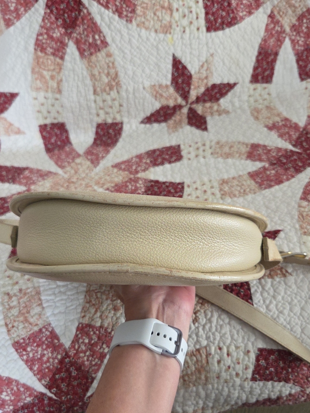 YSL Women's Cream Leather Crossbody Bag - Elegant Neutral crossbody  Bag - Picture 7 of 10